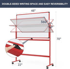 Rolling Whiteboard, 48x32 Inches Dry Erase Board - Image 3