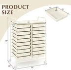Happygrill 20-Drawer Organizer Cart Tools, Mobile Utility Storage Cart - Image 2