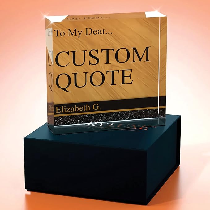 Personalized Gifts, Custom Quote Block Letter Board, Crystal-Clear Acrylic - Image 3