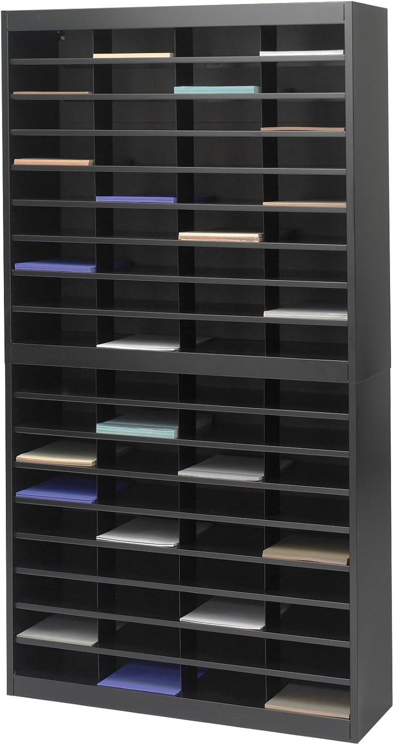 Safco E-Z Stor Literature Organizer, 72 Compartments, Office and Classroom Co...