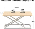Decoholic Light Wood Small Single 24 inch Scissors Lift Keyboard and Mouse Riser - Image 3