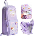 Large Capacity Kawaii Purple Pencil Case by Unknown