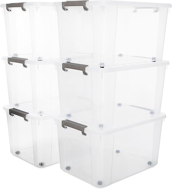 Citylife 6 Packs 69 QT Plastic Storage Bins by Unknown