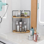 Dorhors 2-Tier Bathroom Counter Organizer, Vanity Counter Corner Shelf - Image 2