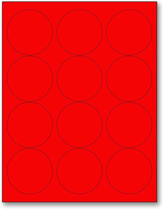 NextDayLabels - 8-1/2 x 11 Neon Color High Light Fluorescent Labels by NextDayLabels