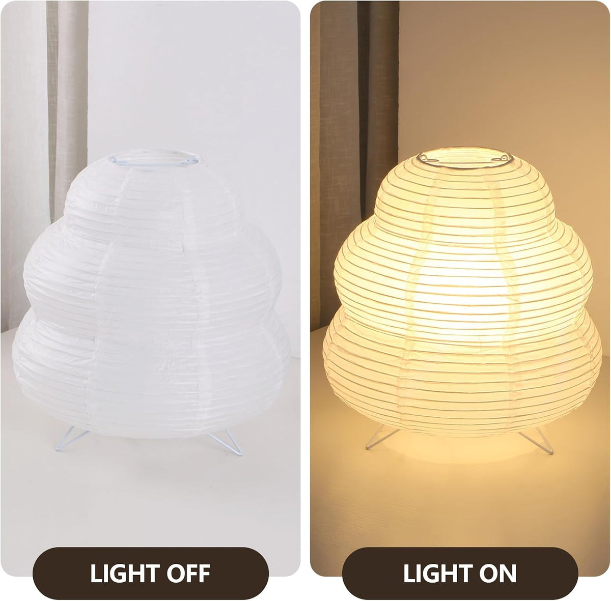 Small Paper Lamp, Japanese Lantern Table Lamp, Paper Table Lamp, Cute Lamp fo...