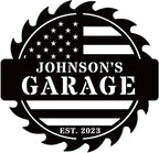 Custom American Flag Garage Sign, Metal Workshop Sign, Dad Shop, Garage Sign by efcustomgifts