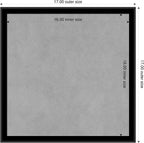 Amanti Art Black Framed Magnetic Board 17x17 Small Vision Board - Image 2