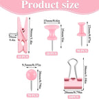 200 Pieces Push Pins Pink Thumb Tacks Cute Decorative Push Pins - Image 2