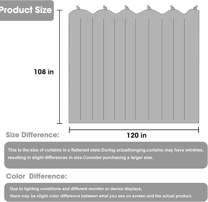 Cbsroro Room Divider Blackout Curtain Track Curtains Wall Dividers Panels Screen - Image 2