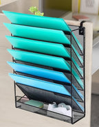 Delifox 7-Compartment Wall Mounted Hanging File Organizer Cubicle Wall File - Image 5