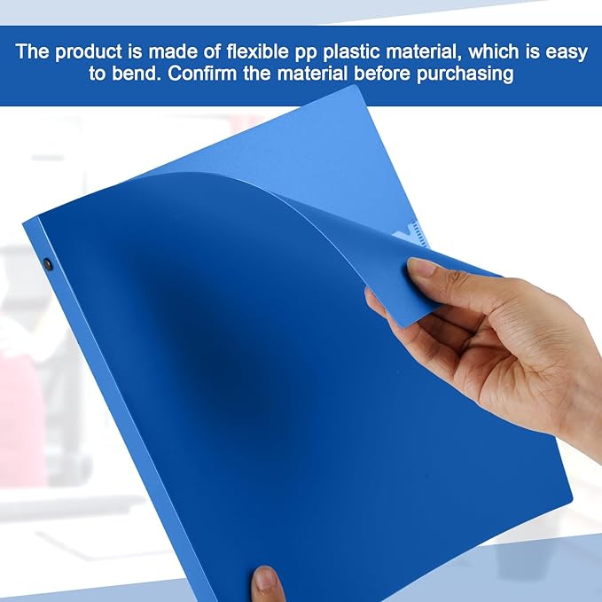 Henoyso 8 Pcs 3 Ring Binder 0.5 Inch Round Fits Letter Size 8.5'' x 11'' Paper - Image 2