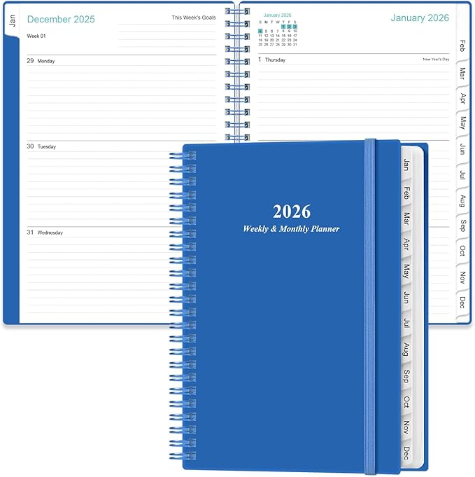 2026 Planner - Planner 2026 from January 2026 - December 2026, Weekly & Monthly by Heveboik