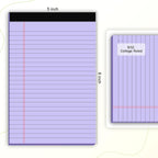 AILZFEI 6pcs Small Legal Pad 5x8 College Ruled Purple Legal Pads Notepads 6 - Image 2