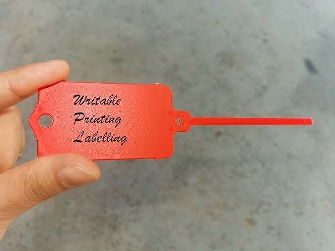 100pcs Reusable Blank Plastic Tags Ties Key Tags 1.45"*2.48" Serrated Tension - Image 4