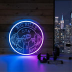 Personalized Gym Neon Sign, Large Custom Dumbbell Barbell Name LED RGB Multiple by HousignzNeonLightSigns