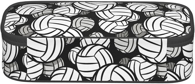 HKHEHOP Volleyball Ball Pattern Pencil Case Big Capacity Storage Pencil Pouch - Image 4