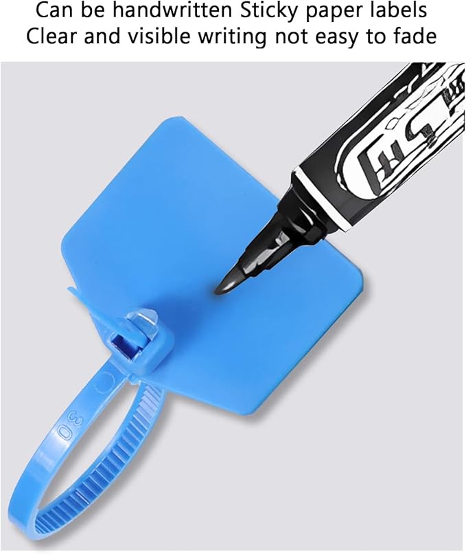 6 in Marker Nylon Cable Ties, Plastic Water Proof Tags, Self-Locking Written-on - Image 5