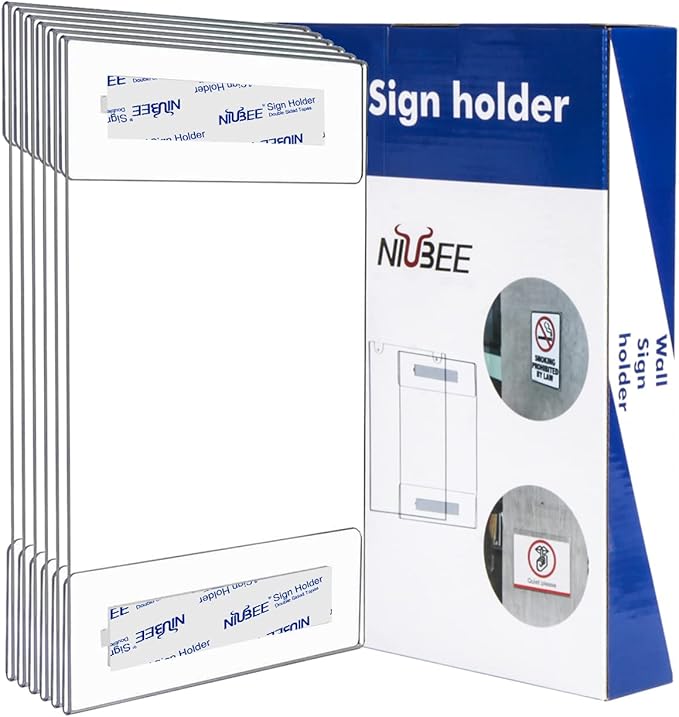 Niubee 11x14 inch Wall Mount Acrylic Sign Holder - Image 7