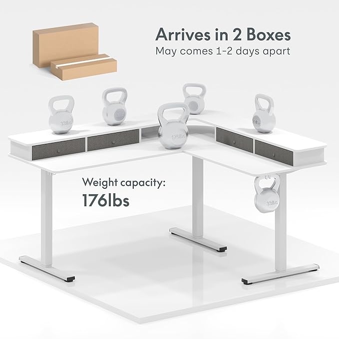 FLEXISPOT 63" L Shaped Standing Desk - Image 4