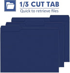 File Folder, PANDRI 120 Pack File Folder, 1/3 Cut Tab, Letter Size, Filing - Image 3
