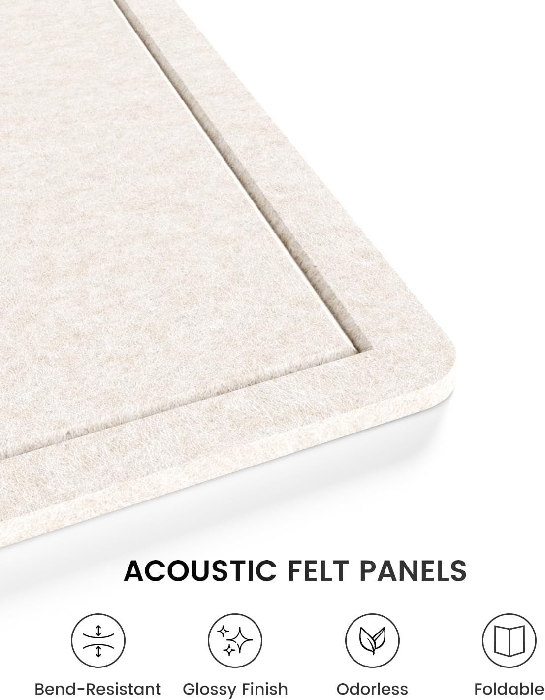 Fluxynara Felt Bulletin Board,35.4"x23.6", Oatmeal