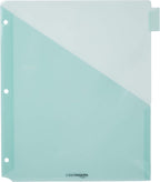 Amazon Basics Tab Dividers for 3 Ring Binder, Two Pocket, Letter Size, Transparent Assorted Colors, 24 Count (Pack of 2)