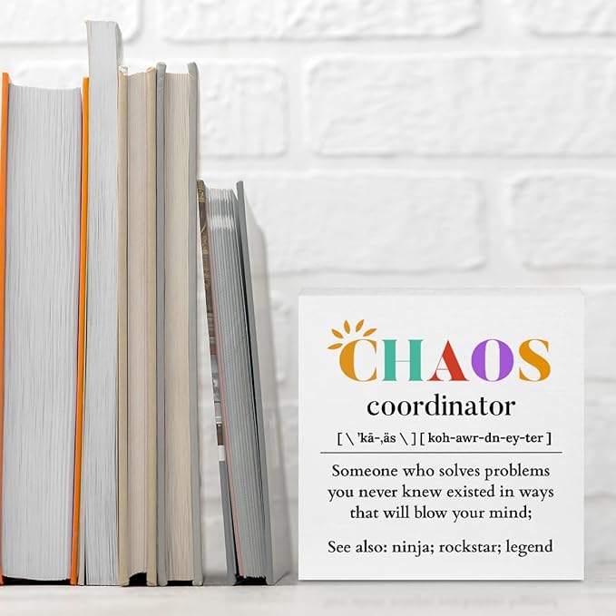 Chaos Coordinator Wood Box Sign, Chaos Coordinator Gifts, Thank You Gifts - Image 3
