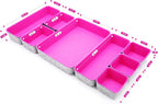 Welaxy Desk Drawer Organizer Tray Set, 8-Piece Office Drawer Organizers - Image 7