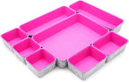 Welaxy Desk Drawer Organizer Tray Set, 8-Piece Office Drawer Organizers - Image 2