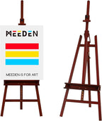 MEEDEN Walnut Large Painters Easel Adjustable Solid Beech Wood Artist Easel by MEEDEN