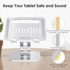 Gorablix Tablet Stand for Desk, 360° Swivel for iPad Holder, Aluminum - Image 5