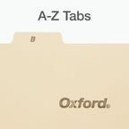 Oxford A-Z Card Guides, 5" x 8", 1/5-Cut Tabs, Manila, 25/Set (B8525)