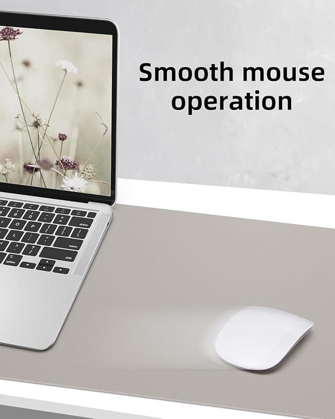 Leather Desk Pad Protector, Large Office Mat & Mouse Pad, Non-Slip Laptop Desk - Image 3
