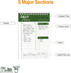 To Do List Notebook Daily Planner A5 CheckList Pad 52 Sheets, 5.9" x 8.2" Daily - Image 2