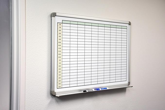 30 Minute Schedule with Color Whiteboard 36" x 24" - Image 2