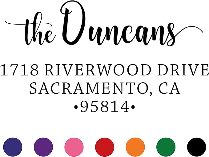 The Duncans Personalized Self-Inking Address Stamp | Envelope Return Address by 904Custom