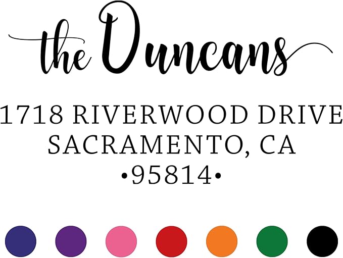 The Duncans Personalized Self-Inking Address Stamp | Envelope Return Address by 904Custom