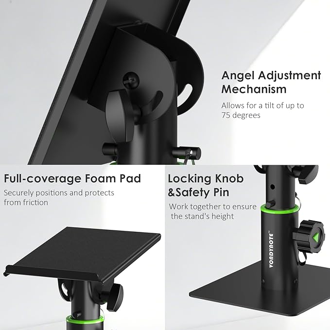 Vondynote Set of 2 Tablet Stand Holders Desktop Stands Angle Height Adjustable - Image 2
