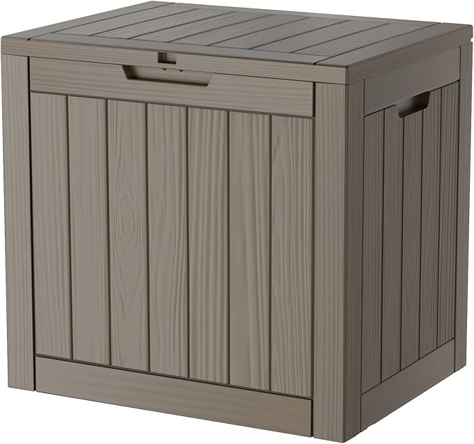 PATIOEASY Outdoor Storage Box 30GAL Waterproof Resin Deck Box, UV-Resistant by Unknown