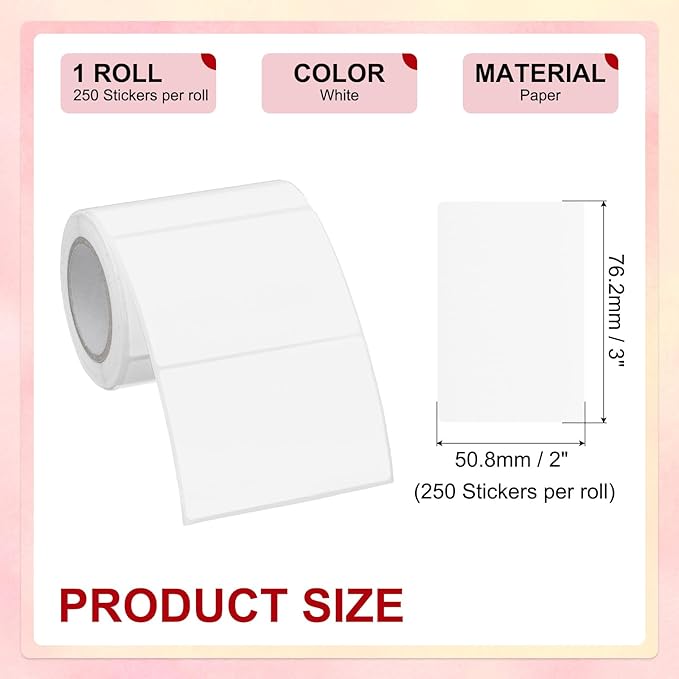 PATIKIL 2 x 3 Inch Rectangle Inventory Color Coding Labels 1 Roll, Square - Image 2