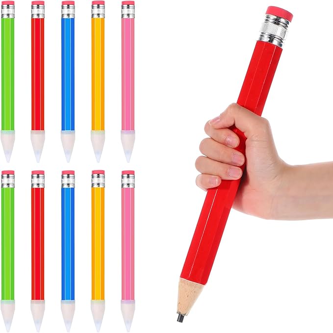 WLLHYF 10 Pcs Wooden Jumbo Pencils - Image 7