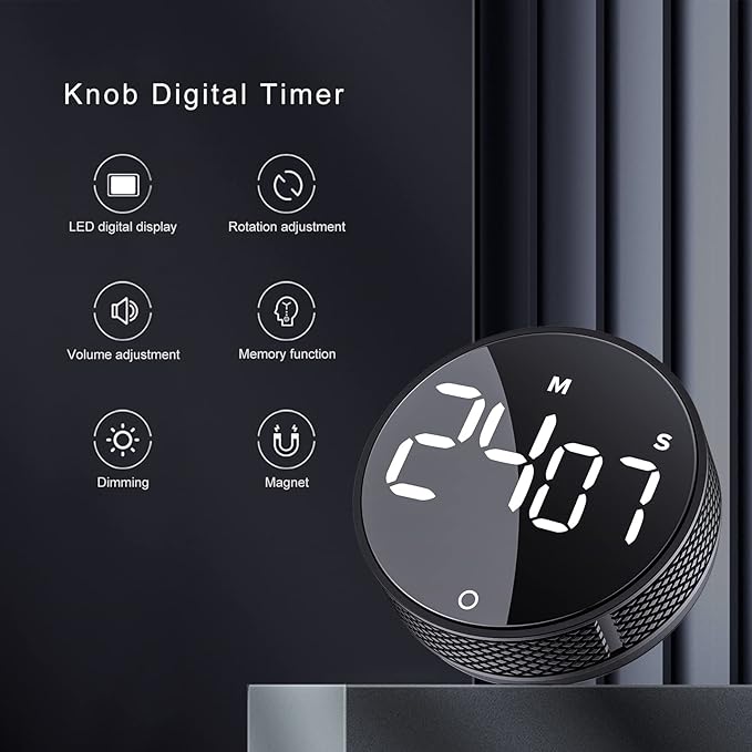 AVINIA Digital Kitchen Timers, Visual timers Large LED Display Magnetic - Image 2