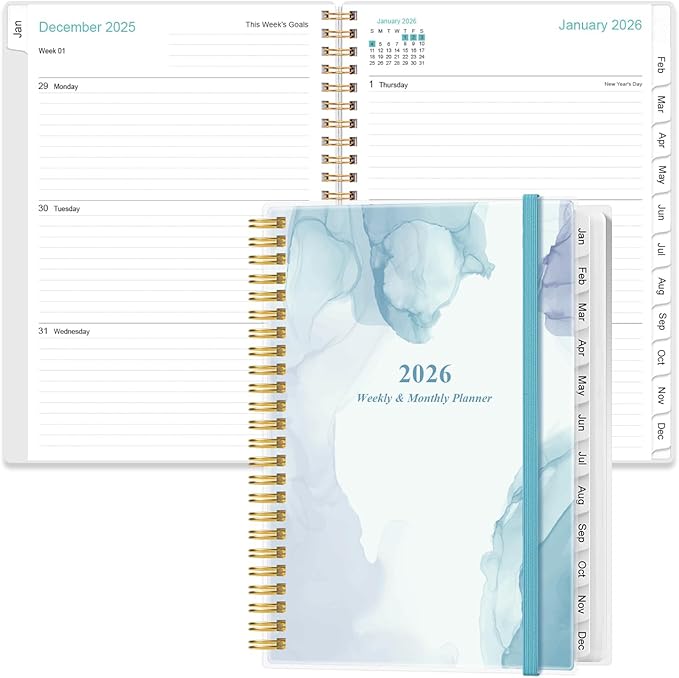 2026 Planner - Planner 2026 from January 2026 - December 2026, Weekly & Monthly by Heveboik
