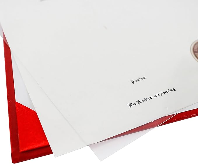 GraduationMall 8.5"x11" Smooth Padded Diploma Cover Certificate Holder Red - Image 5