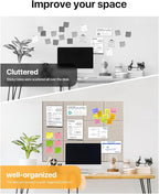 Large Cork Boards for Walls, Cork Boards for Office Decor, Felt Board - Image 4