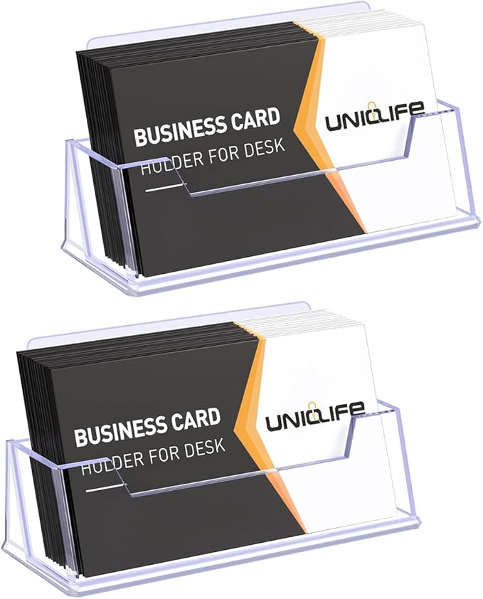 Uniclife 2 Pack Acrylic Business Card Holder by UnicLife