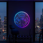 Personalized Gym Neon Sign, Large Custom Dumbbell Barbell Name LED RGB Multiple - Image 3