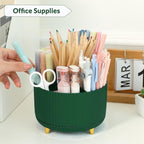 SKYDUE 360 Degree Rotating Desk Organizer, Dual-Purpose Pencil Pen Holder - Image 3