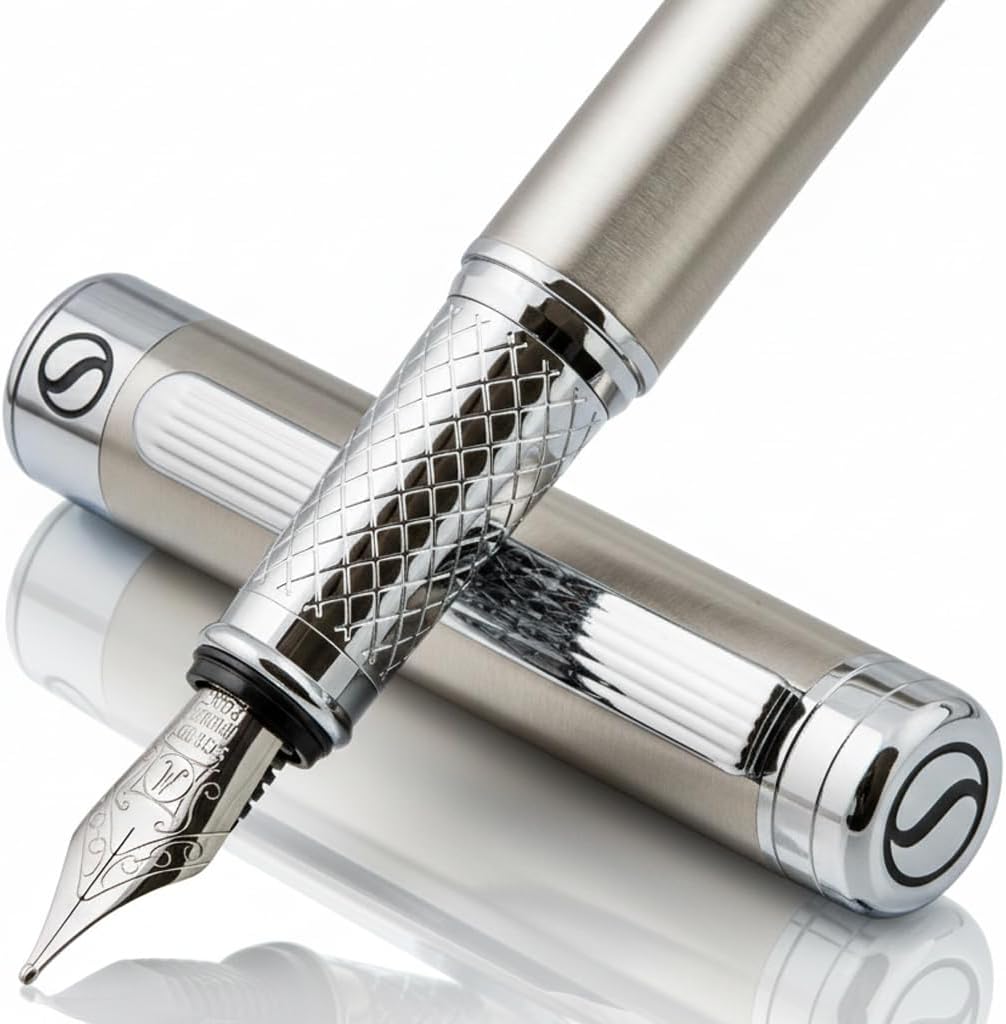 Scriveiner Stainless Steel Fountain Pen